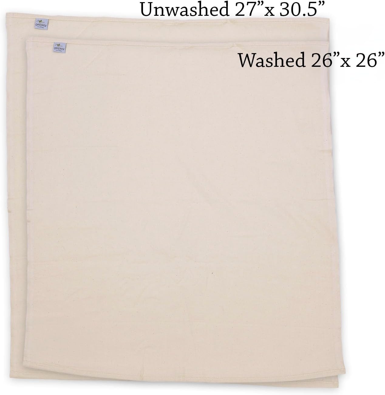 Alternative view of OsoCozy - Organic Flat Cloth Diapers (Dozen) - 27 x 30.5 - One-Layer Nappies Made of Soft, Durable 100% Birdseye Cotton - The Best Organic Diapers - Sold by The Dozen.