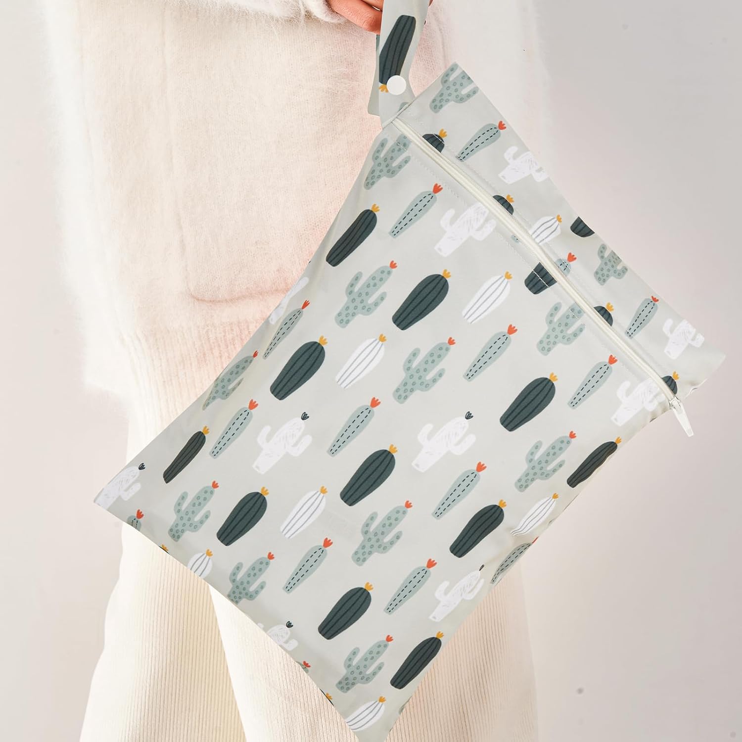 HappyFlute 9 Sets Newborn Baby Cloth Pocket Diapers Adjustable Reusable for Baby Boys and Girls(6-33 pounds,0-3 Years),One Wet Bag+4Diapers and 4Inserts (AD10) - Image 5