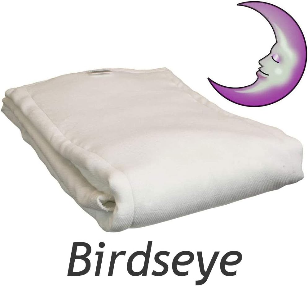 LeakMaster Adult Prefold Cloth Diapers Birdseye Weave - 100% Cotton Adult Reusable Diapers - Soft & Durable - Sewn in The USA - Night Weight - Size Medium