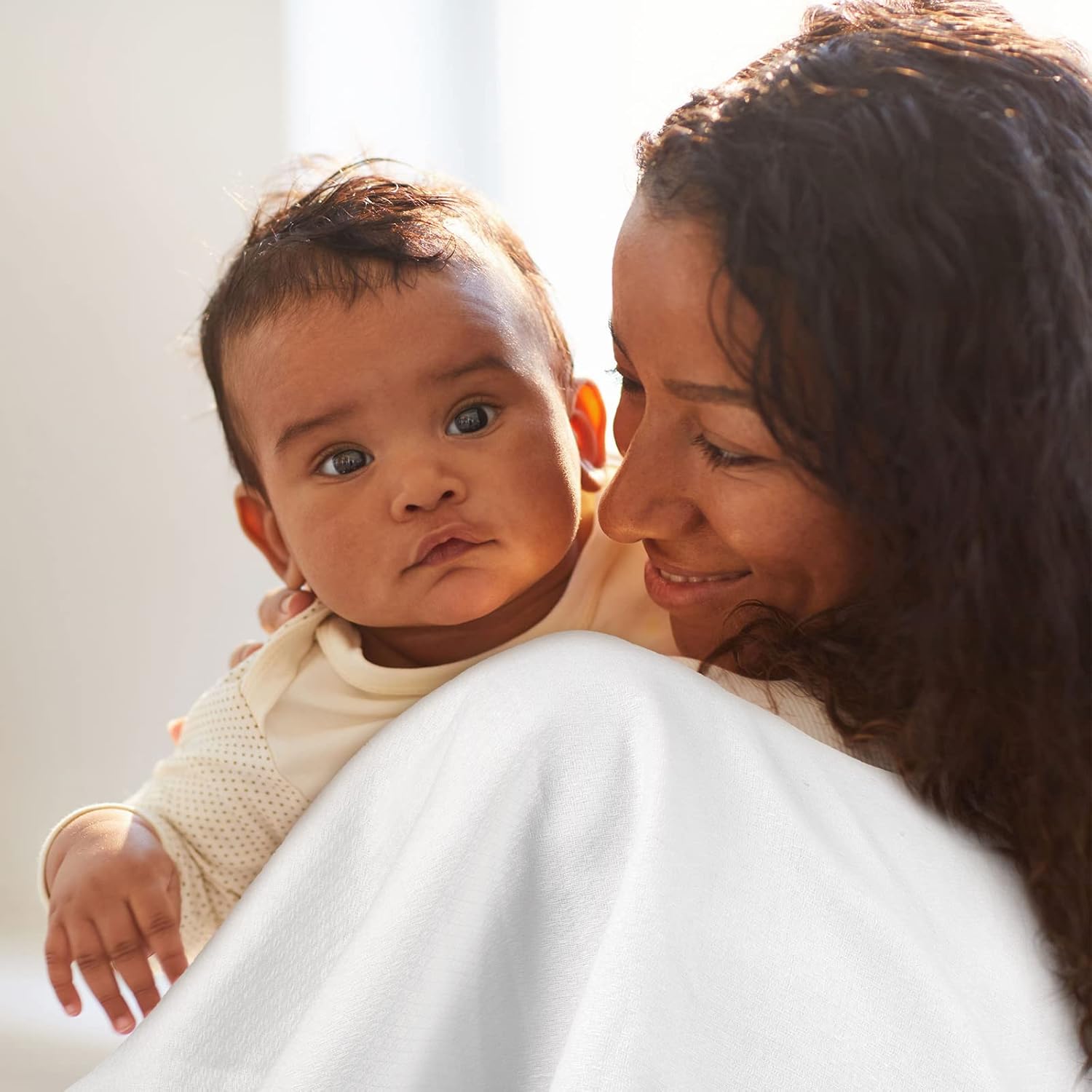 Zomiboo 30 Pack Birdseye Cotton Diapers for Babies Large 27 x 27 Inch Reusable Burp Cloths with 30 Diaper Pins for Babies Boy Girl Toddlers