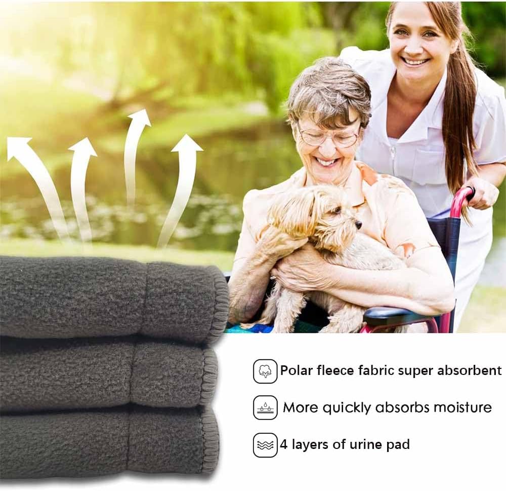 3 Pack Adult Cloth Diapers with Oversized Diaper Inserts, TPU Waterproof Nappy Reusable Washable Elderly Incontinence Care Protection Nappies Underwear for Men or Women, Waist 23.6-35.4 Inches (M) - Image 3