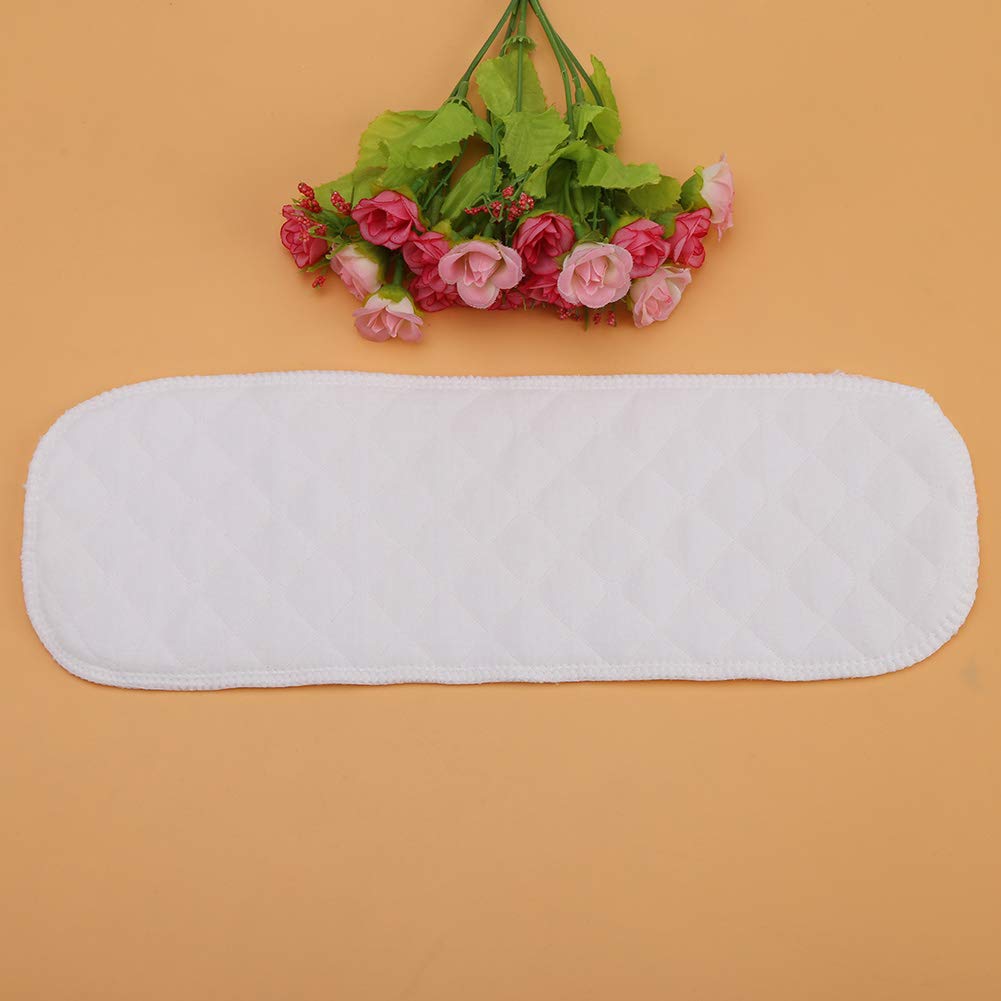 Soft Diaper, 10PCS Breathable Baby Toddler Cotton Modern Cloth Nappy Liners Double Water Absorb Reusable Fits Most Babies (Six Layers 32x12cm)