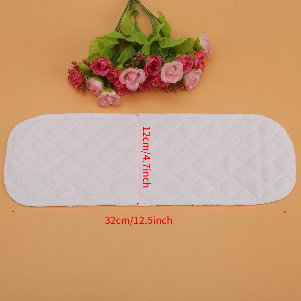 Alternative view of Soft Diaper, 10PCS Breathable Baby Toddler Cotton Modern Cloth Nappy Liners Double Water Absorb Reusable Fits Most Babies (Six Layers 32x12cm)