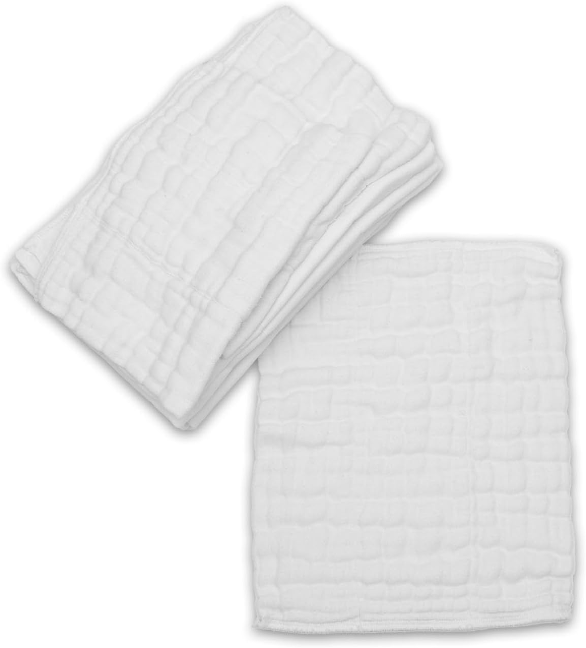 OsoCozy - Chinese Prefolds Cloth Diapers 1 Dozen - Perfect for Burp Cloths or Diapers. Soft and Absorbent for Baby Made of 100% Cotton- Fits 7-15 Lbs. - Size: Infant 4x6x4, 12x16 inches.