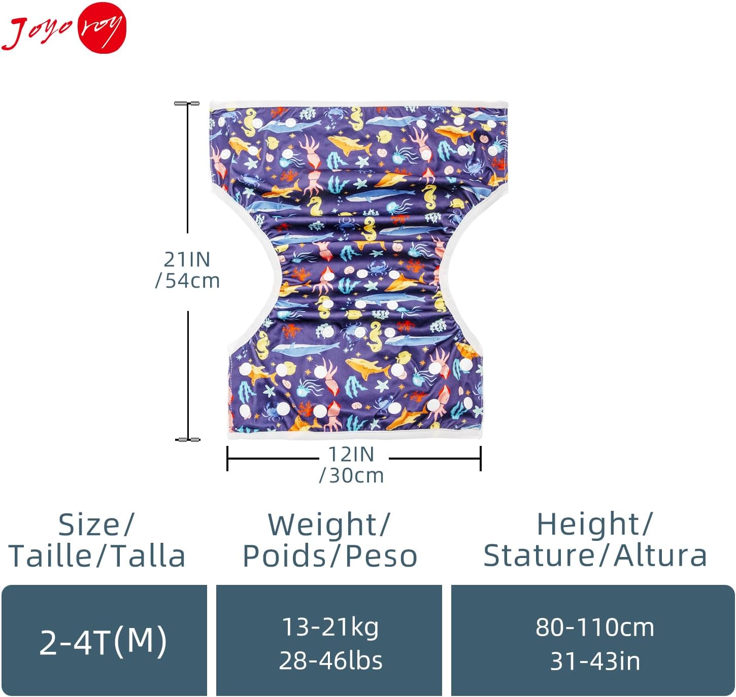 Joyo roy Reusable Swim Diaper 2pcs One Size Adjustable Baby Swim Diaper Reusable for Toddler Swimming Diapers Size 4 Soft Baby Boy Water Diapers 4T Pool & Beach Baby Essentials for Swimming Lessons - Image 4