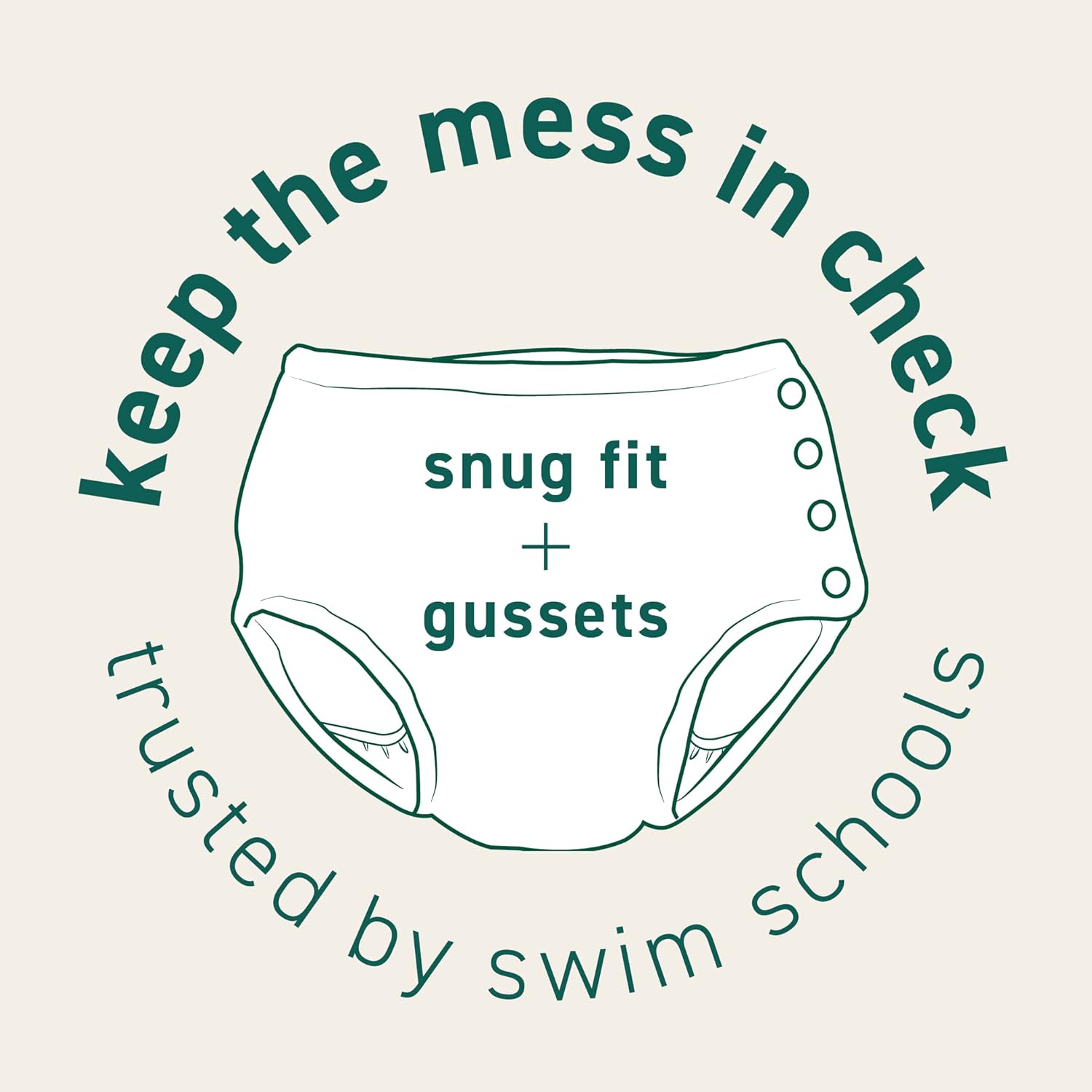 Alternative view of green sprouts Girls Reusable Absorbent Baby Swim Diapers Light Pink 12 Months