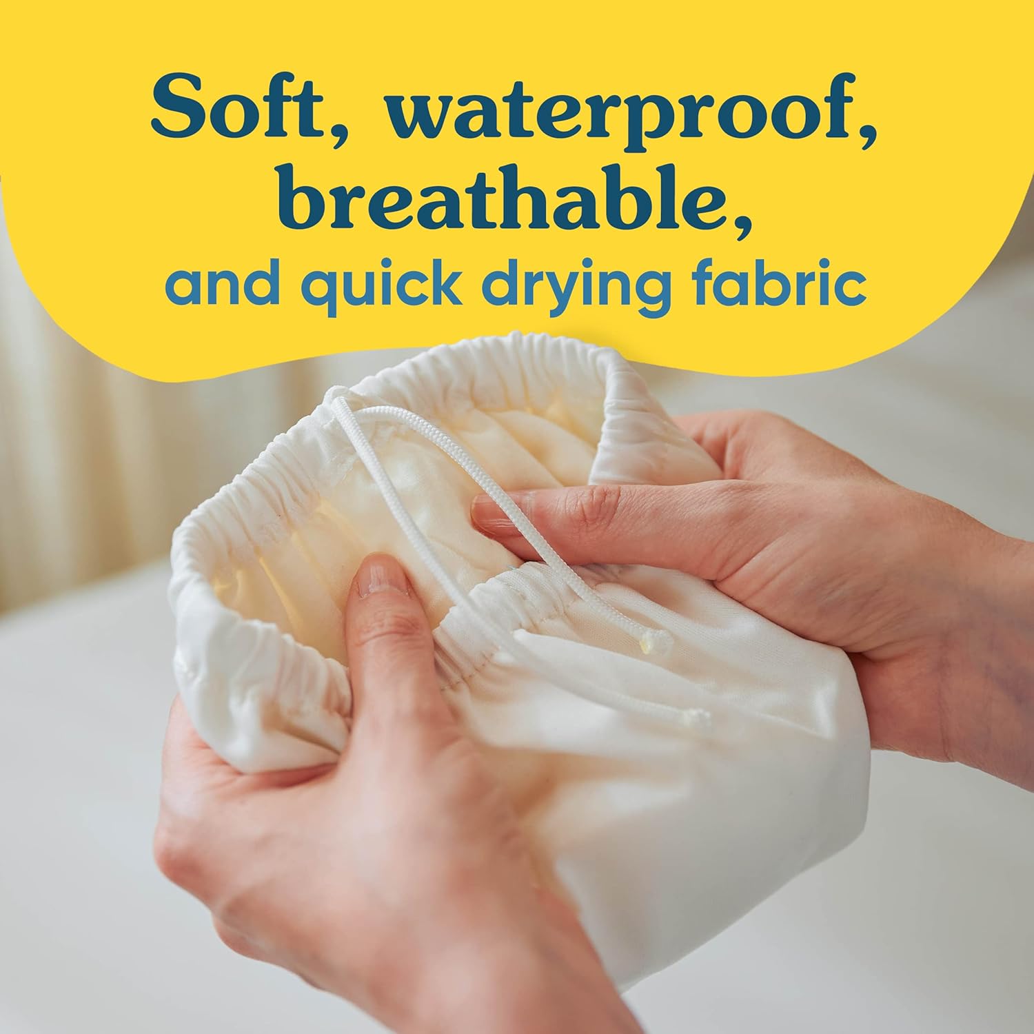 Alternative view of Charlie Banana Reusable Swim Diaper, Washable, Adjustable Drawstring Diaper for Baby Girls Boys, Reusable, Washable, Waterproof Fit to Prevent Leaks - The Whale on White, Size M (16-28 lbs.)