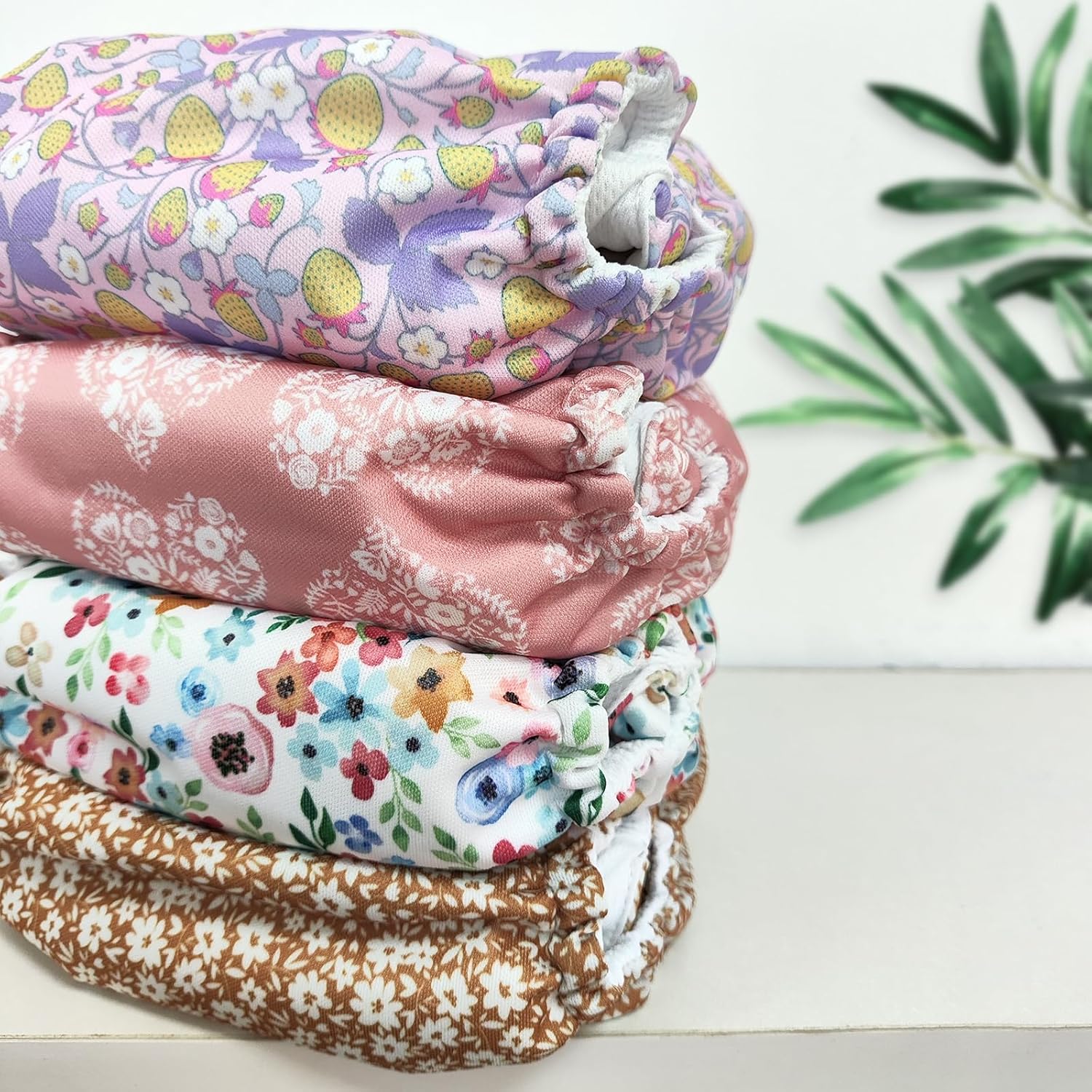 Alternative view of Mama Koala 3.0 Pocket Cloth Diapers for Babies with AWJ Lining, 6 Pack with 6 5-Layer Natural Cloth Diaper Inserts - Reusable and Washable Pocket Diapers(A-Wild Flowers)