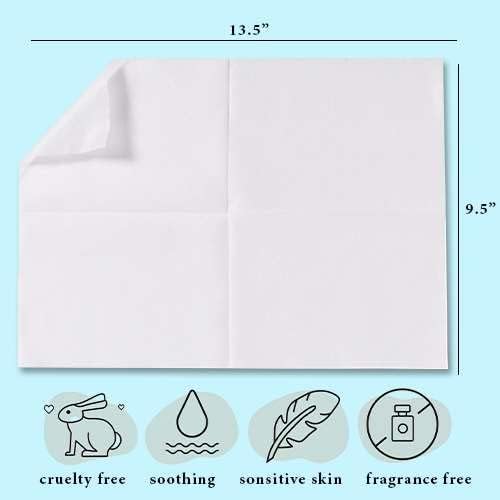 Alternative view of Disposable Dry Wipes, 100 Pack u2013 Ultra Soft Non-Moistened Cleansing Cloths for Adults, Incontinence, Baby Care, Makeup Removal u2013 9.5" x 13.5" - Hospital Grade, Durable u2013 by ProHeal