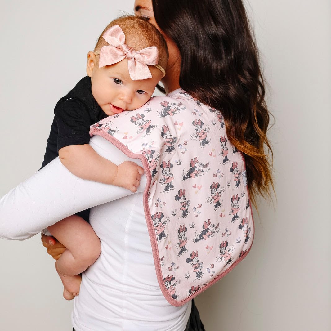 Alternative view of Copper Pearl Baby Burp Cloth Large 21''x10'' Size Premium Absorbent Triple Layer 3-Pack Gift Set Minnie Mouse