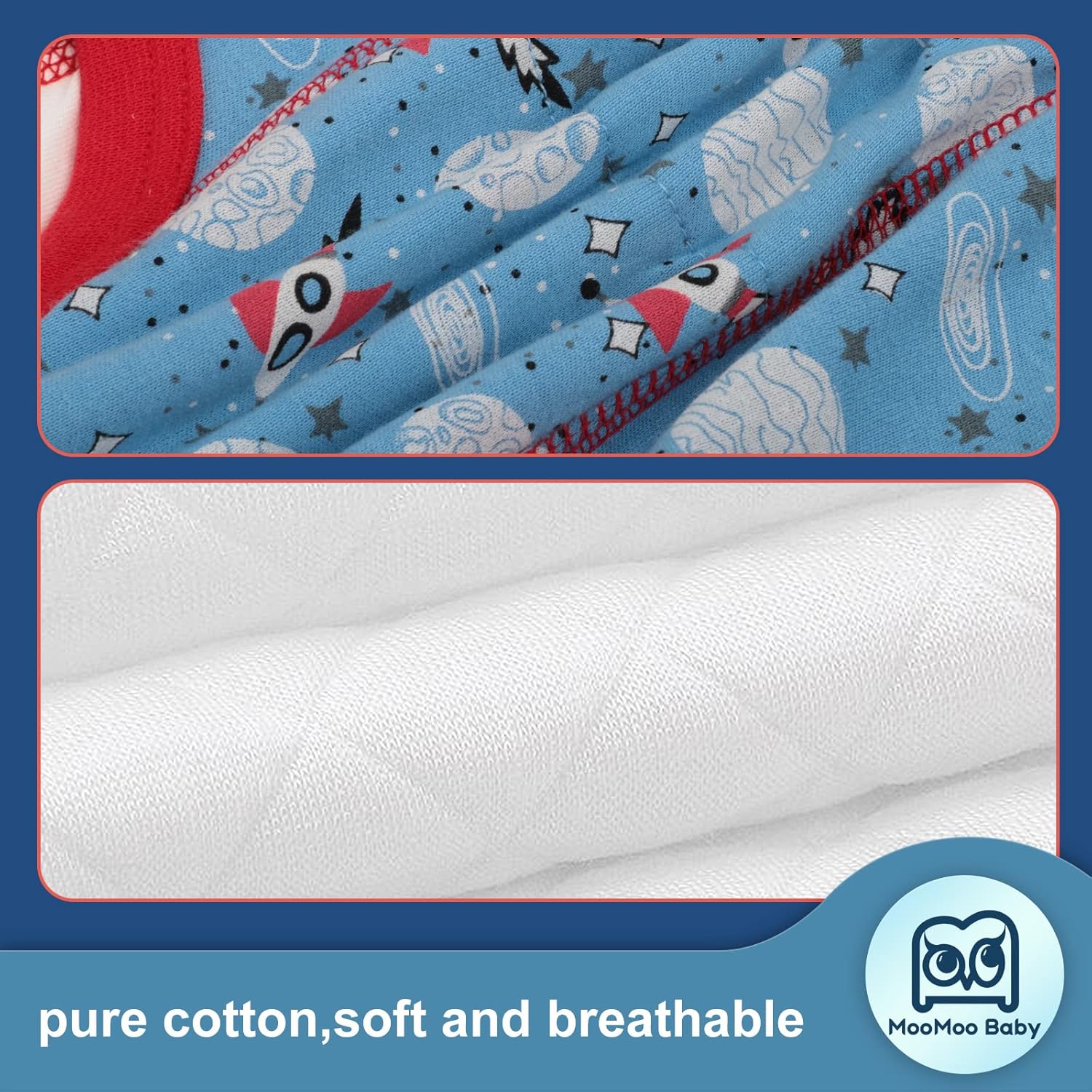 Alternative view of MooMoo Baby 8 Packs Potty Training Pants Cotton Absorbent Training Underwear for Toddler Boy and Girls 2T-9T