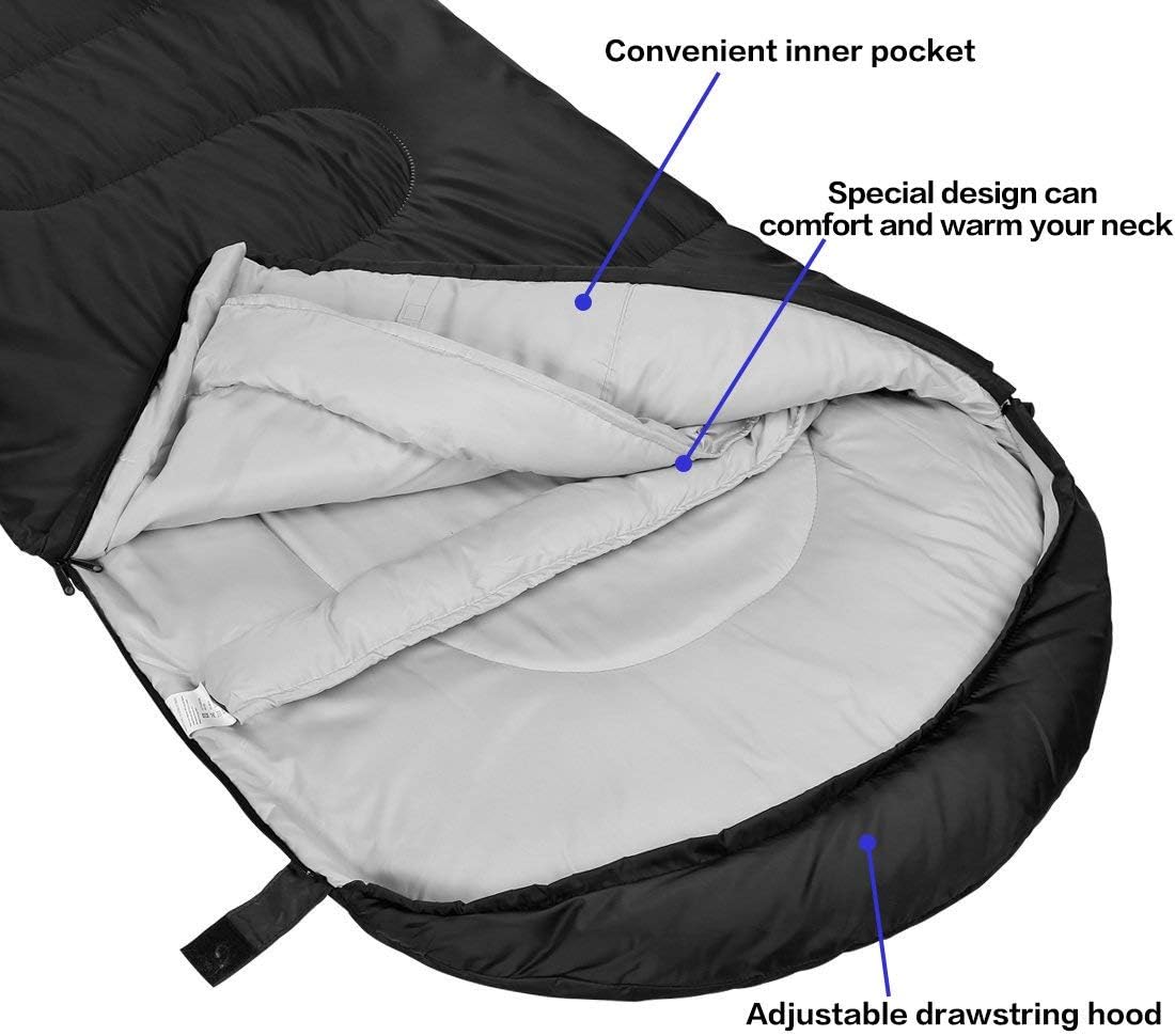Alternative view of 3-4 Season Sleeping Bag for Adults & Kids, Lightweight Warm Cold Weather Camping Bag with Waterproof Compression Sack u2013 Portable for Hiking, Backpacking, Traveling & Outdoor Adventures