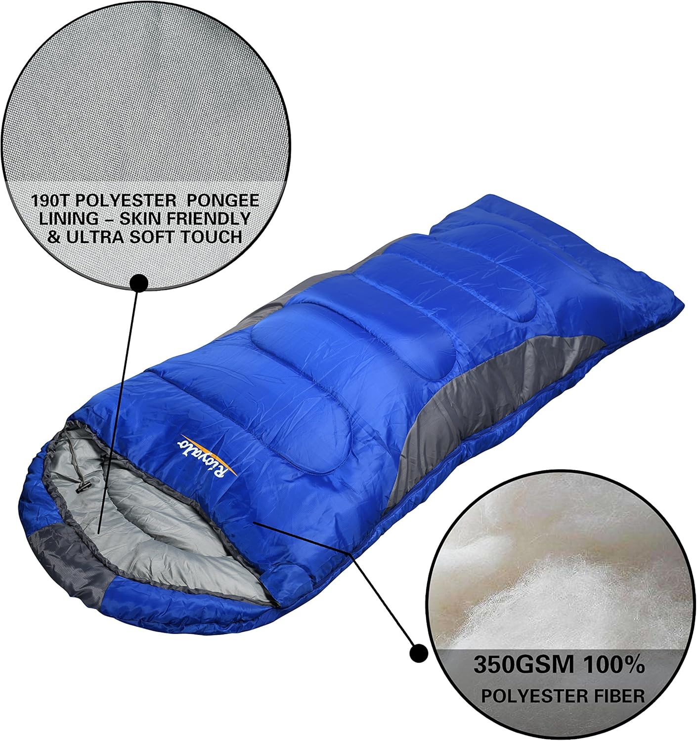 Alternative view of 0 Degree Winter Sleeping Bags for Adults Camping (450GSM) - Temp Range (5Fu201332F) Portable Waterproof Compression Sack- Camping Sleeping Bags for Big and Tall in Env Hoodie: Backpacking Hiking 4 Season