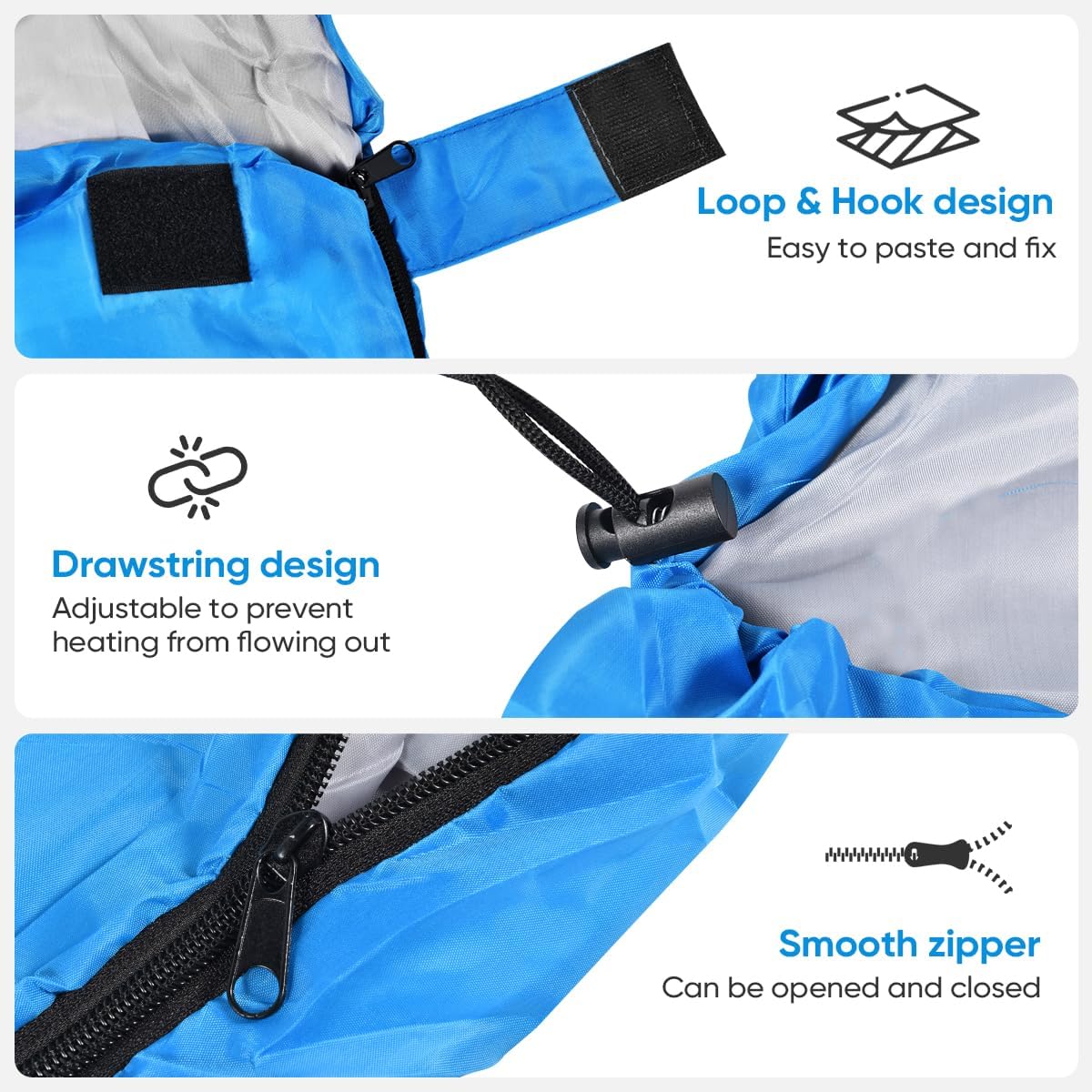 Alternative view of OBTANIM Sleeping Bags Portable Waterproof Camping Sleeping Bag for Adults Kids 4 Seasons Cold Weather or Warm Backpacking Hiking Travel Indoor Outdoor Use
