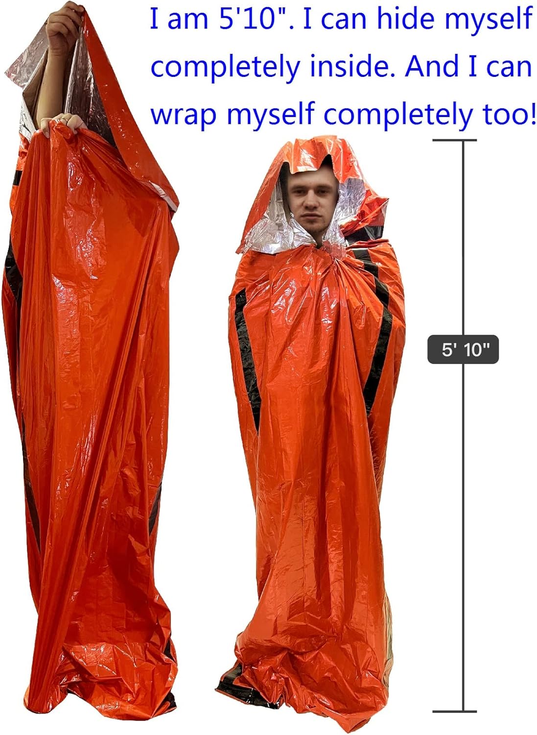 Alternative view of Emergency Sleeping Bags 2 Pack | Portable Emergency Blanket Survival Gear