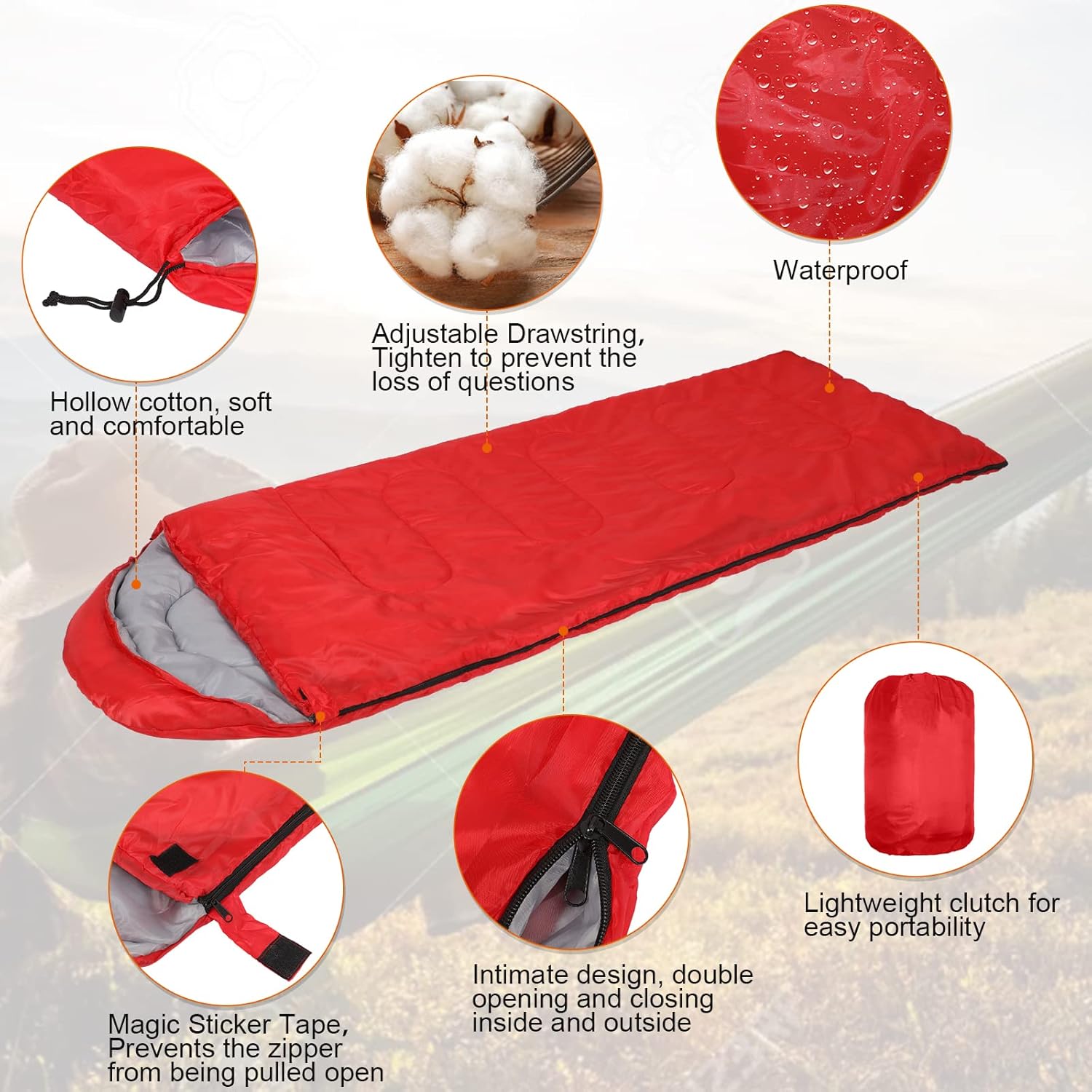 Alternative view of Macarrie 10 Pcs Bulk Sleeping Bags for Homeless Donation Shelter Adults 0 Degree Waterproof Sleeping Bags with Compression Sack for Cold Weather Emergency Hiking Camping Warm