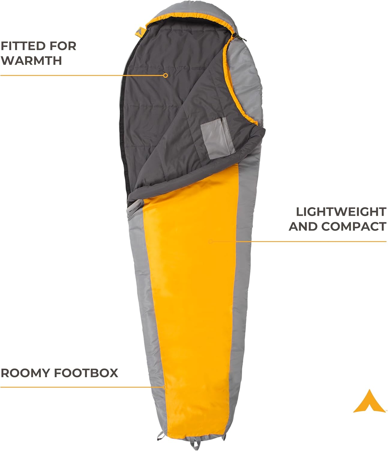 Alternative view of Teton 20F and 5F Degree Sleeping Bag; Lightweight, Warm Weather Mummy Sleeping Bags for Adults and Kids, Camping, Backpacking, Hiking
