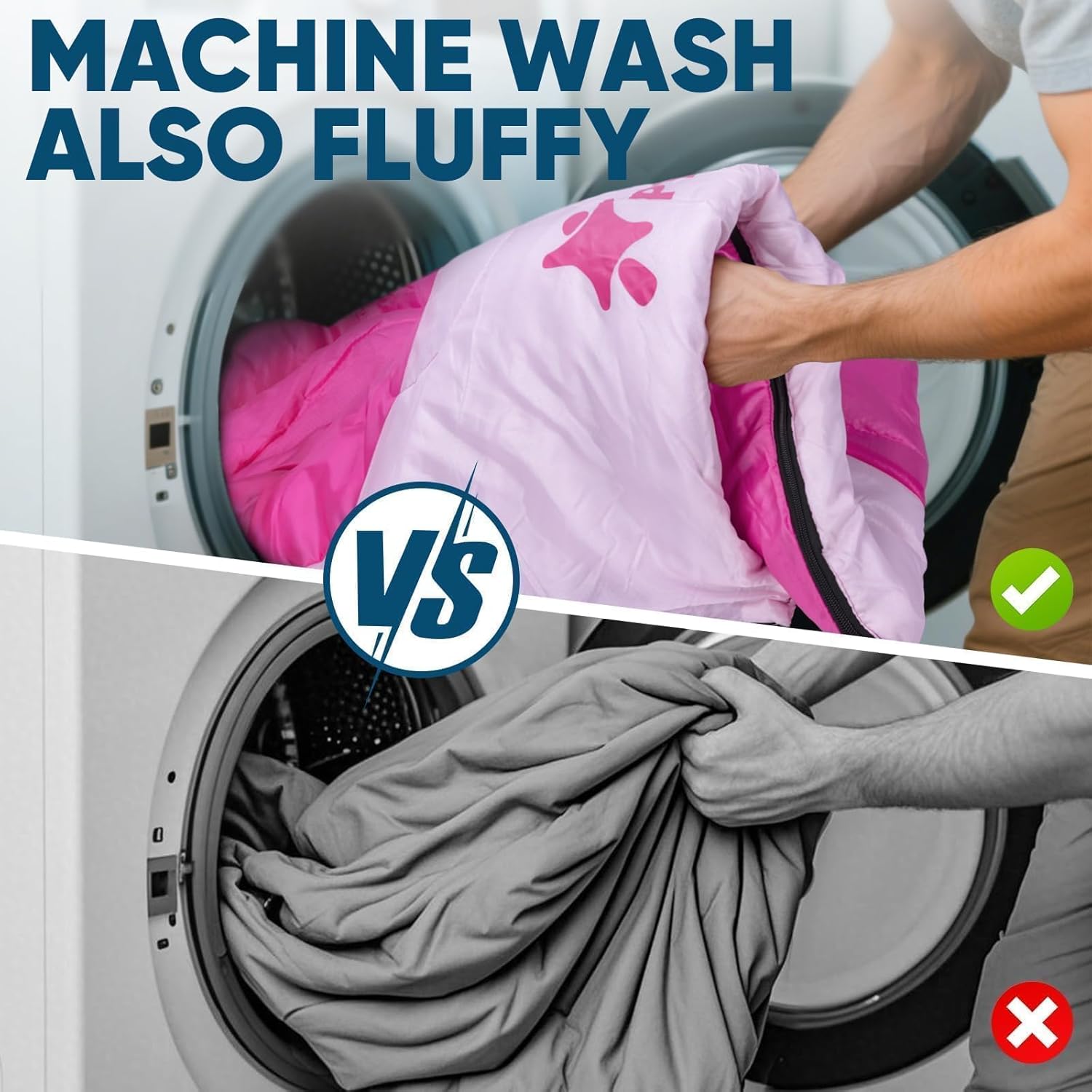 PTEROMY Sleeping Bags for Adults, Lightweight and Machine Washable, Water Resistant Backpacking Camping Sleeping Bag for Warm Cold Weather, Camping Essentials for Hiking Travel