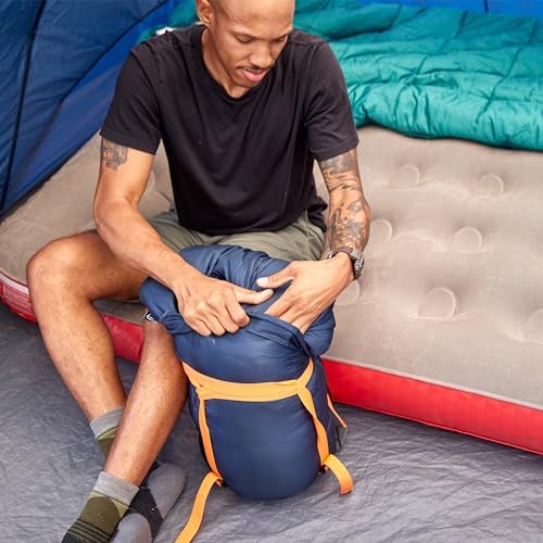 Coleman Big Bay 0/20/40°F Cold-Weather Sleeping Bag, Adult Mummy Sleeping Bag with Headrest, Foot Ventilation, & Storage Sack, Big & Tall Options