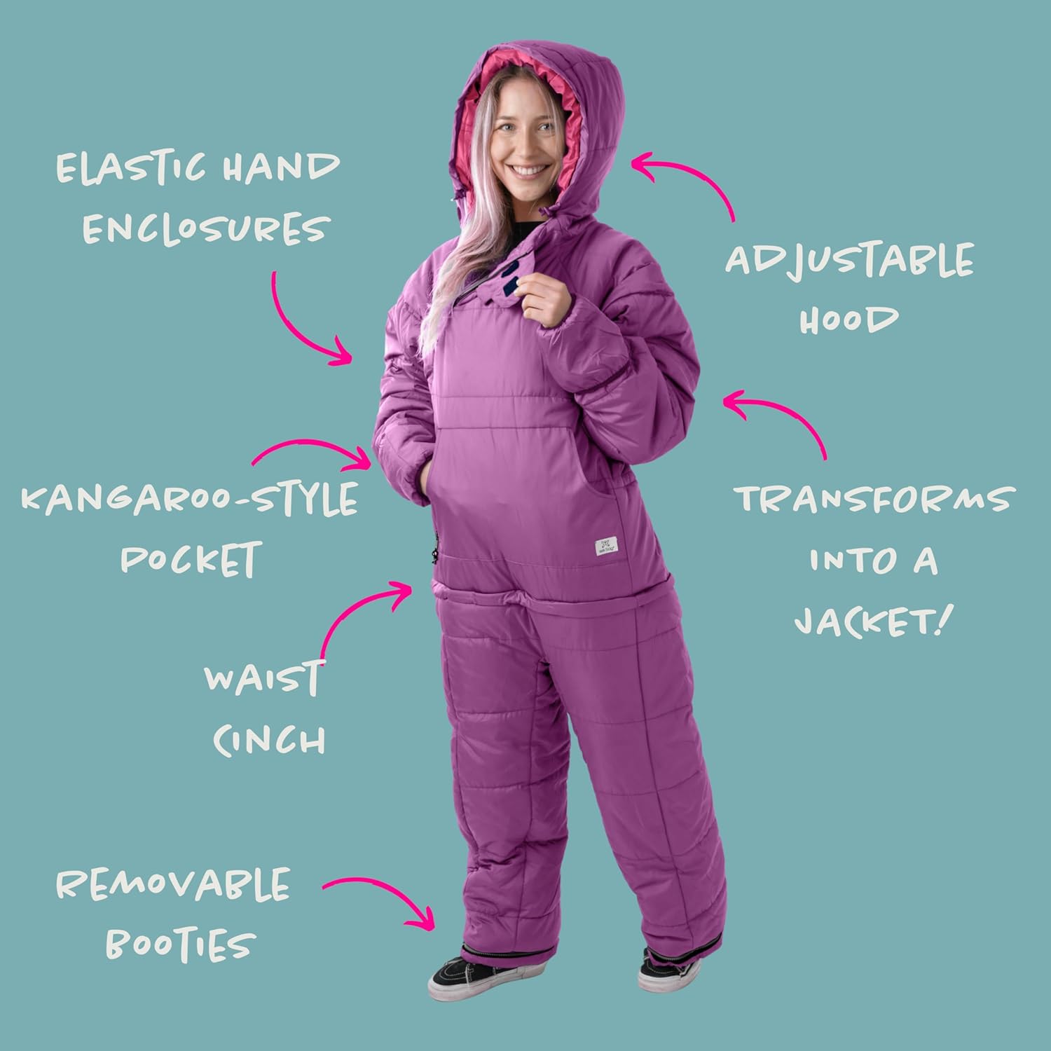 Alternative view of Selk'bag SWYTCH Lite Wearable Sleeping Bag & Jacket | 2-in-1, Lightweight, Eco-Friendly, 40°F for Camping & Travel