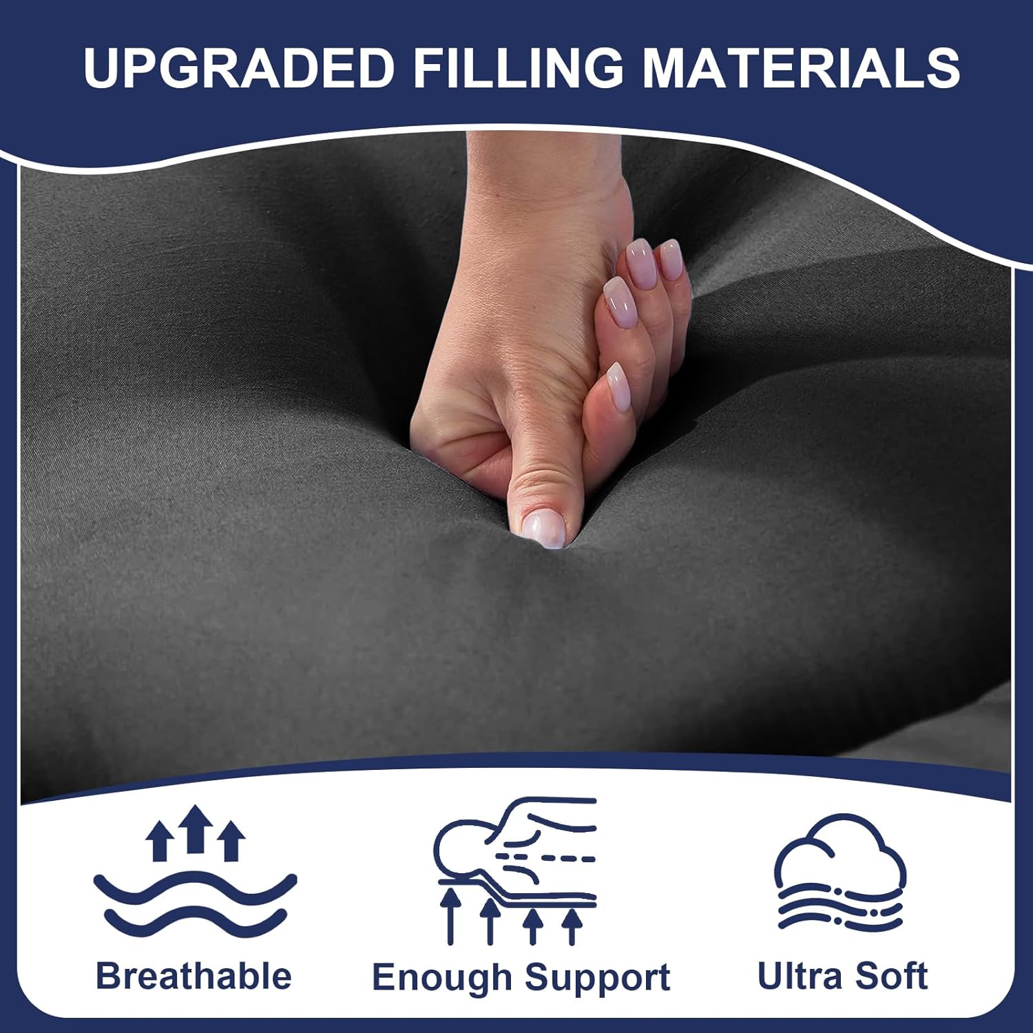 Alternative view of Japanese Floor Mattress,Thicken Japanese Floor Sleeping Pad Foldable,Roll Up Tatami Mat Easy to Store and Portable,Futon Mattress Suitable for Camping and Guest Room (Khaki, Twin (80" x 36"))