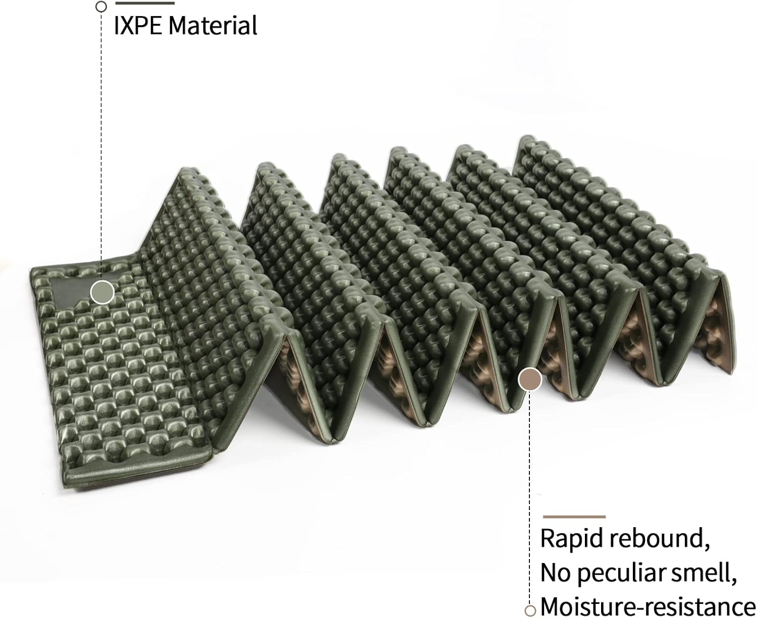 Alternative view of Foam Camping Pads for Hiking, Ultralight Closed Cell Mattress, Waterproof Soft Mat for Adults, Wide Picnic Yoga Mats, Folding Sleeping Pad for Outdoor Backpacking