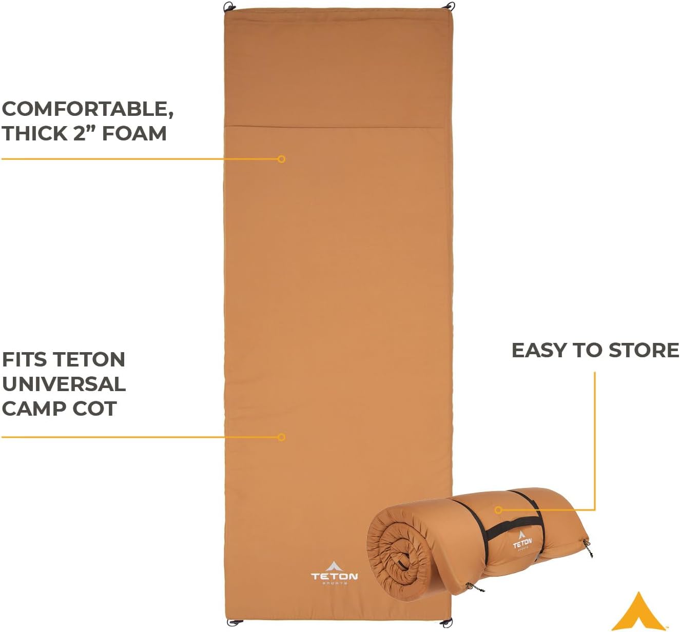 Alternative view of Teton Outfitter Canvas Camping Pad, Comfort Infused Sleeping Pad, Glamping Level Comfort with a Cloud Like Mattress, Perfect with Outfitter Camp Cots