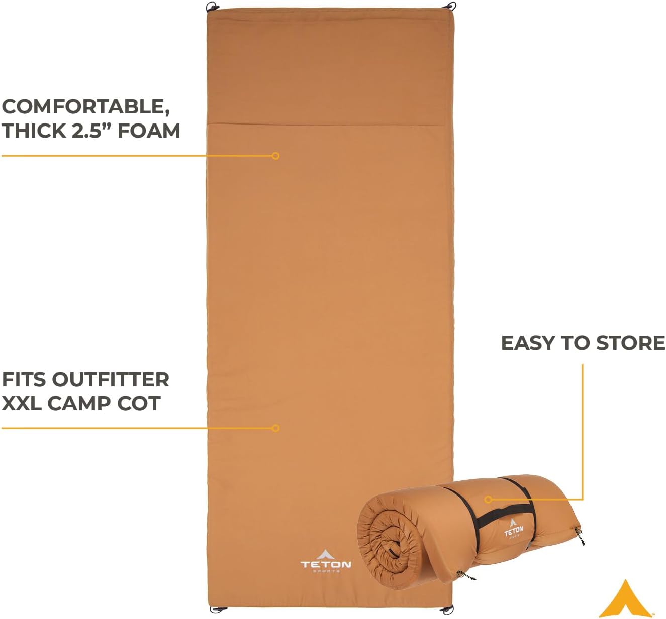 Alternative view of Teton Outfitter Canvas Camping Pad, Comfort Infused Sleeping Pad, Glamping Level Comfort with a Cloud Like Mattress, Perfect with Outfitter Camp Cots