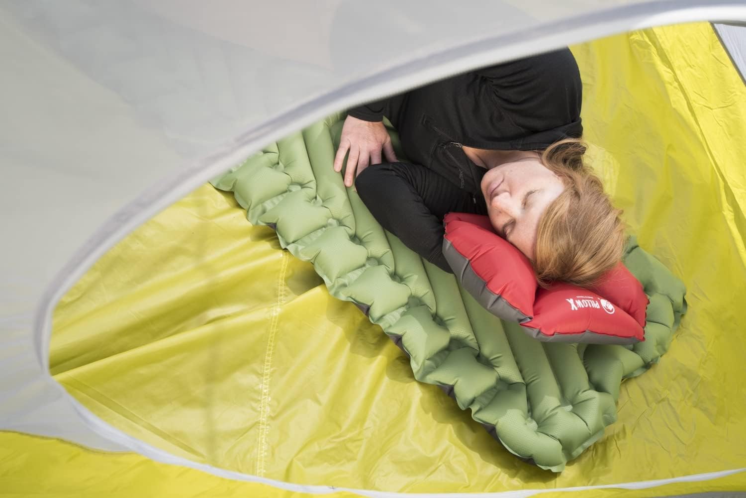 KLYMIT Static V Lightweight Inflatable Sleeping Pad | Comfortable, Lightweight, Easy to Inflate Portable Air Bed Mattress for Camping, Backpacking and Hiking u2014 Green