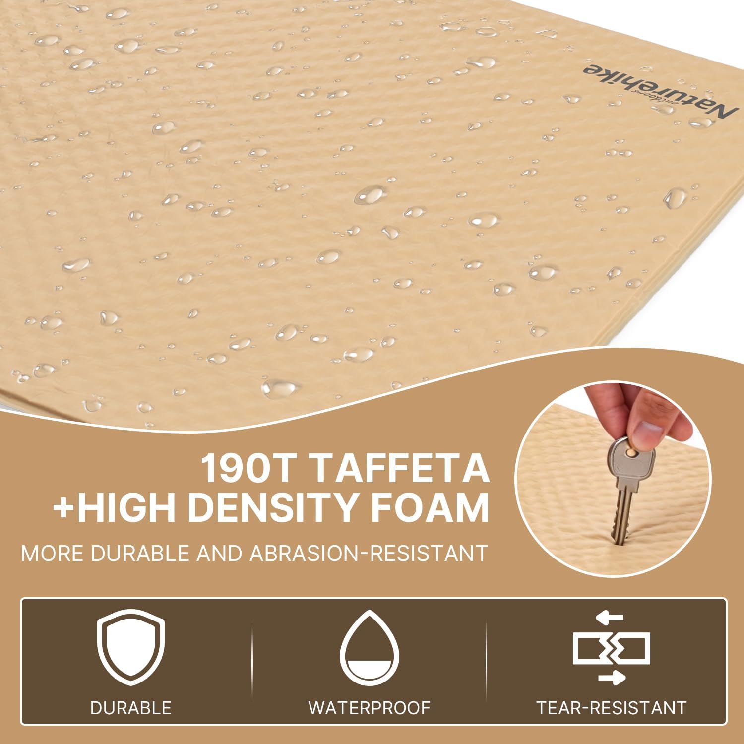 Alternative view of Naturehike Camping Sleeping Pad with Quick-Inflating, Ultralight Memory Foam Sleeping Mat for Camping Backpacking Hiking Traveling Tent, Yellow