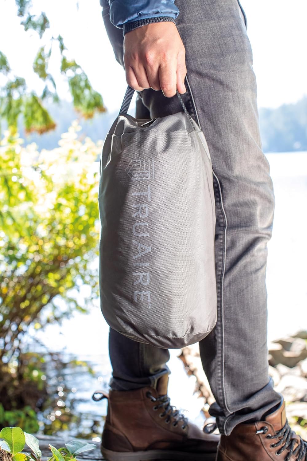 Intex 64097EP TruAire Luxury Camping Mat: Inflatable Sleeping Pad u2013 Durable Outdoor Use u2013 Puncture-Resistant u2013 Includes QuickFill Air Pump u2013 300lb Weight Capacity