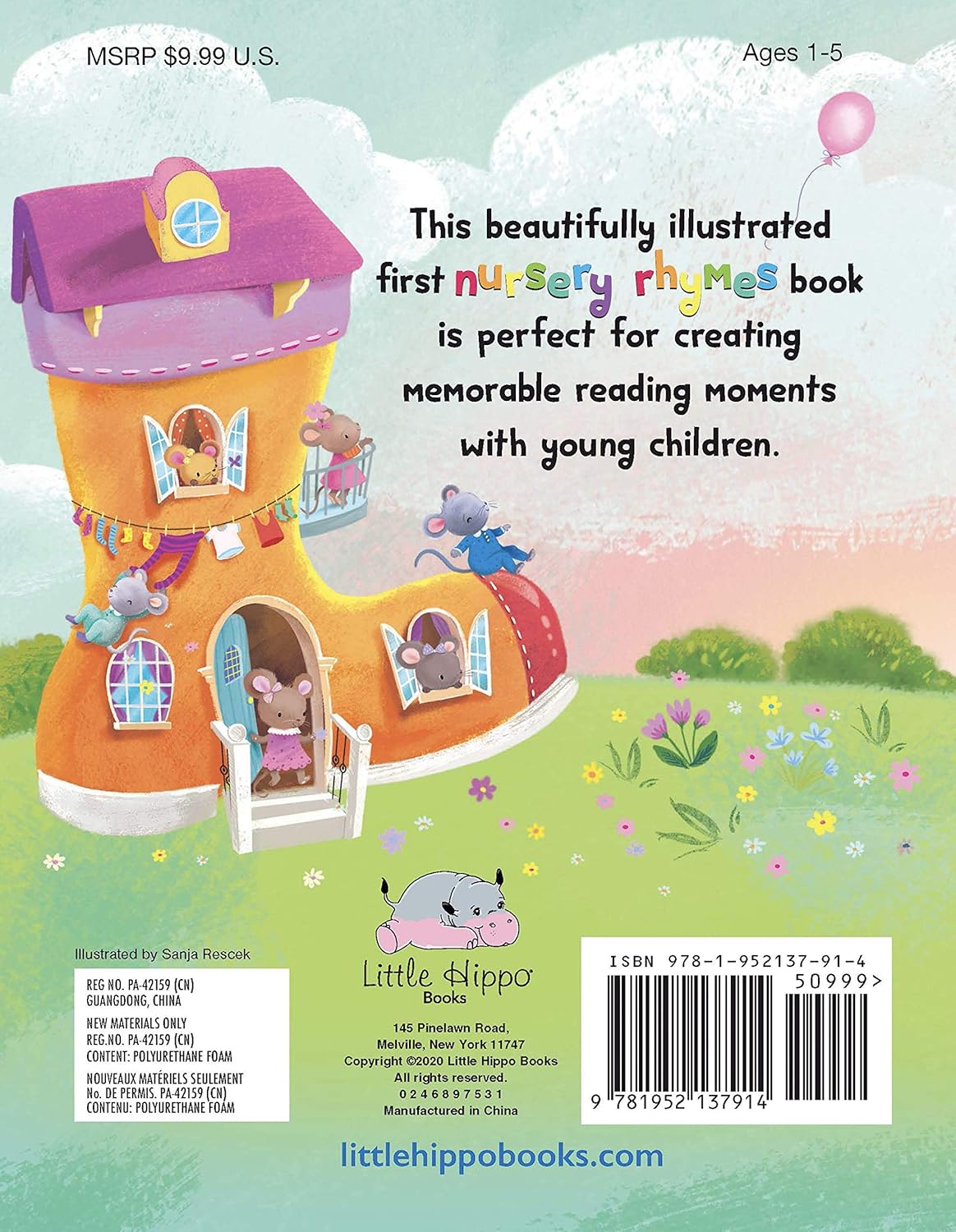 My First Book of Nursery Rhymes - Children's Padded Board Book - Classics