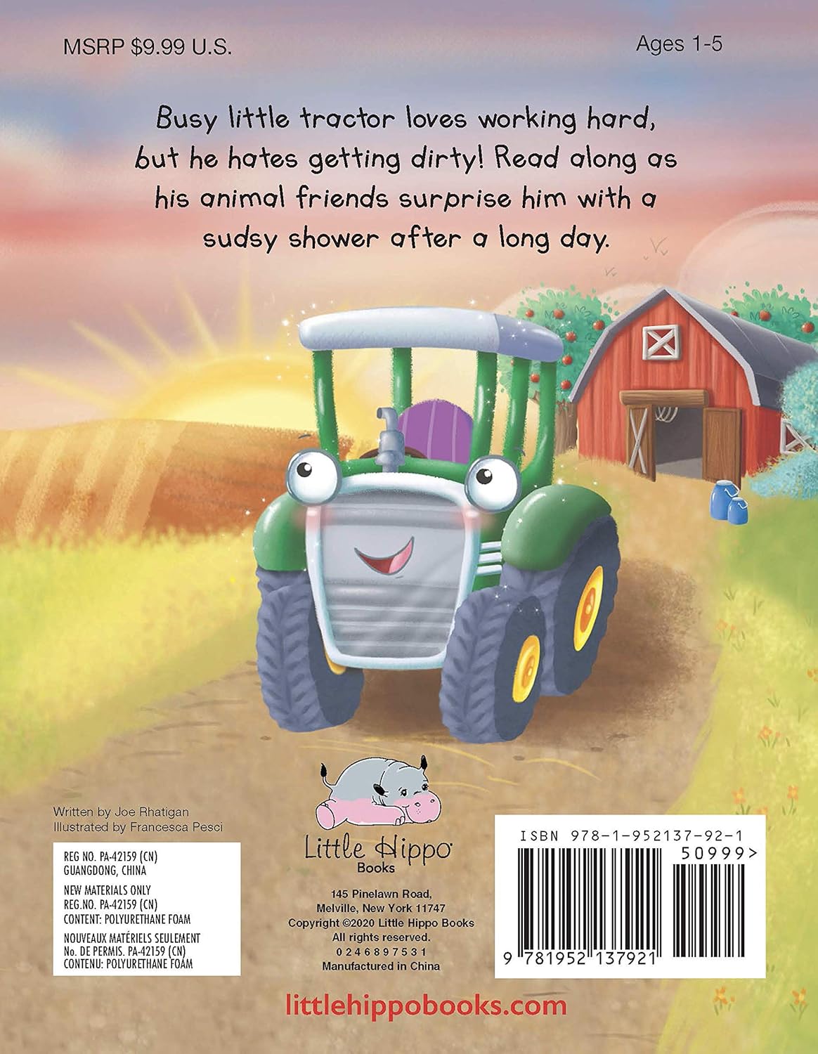 The Busy Little Tractor - Childen's Padded Board Book