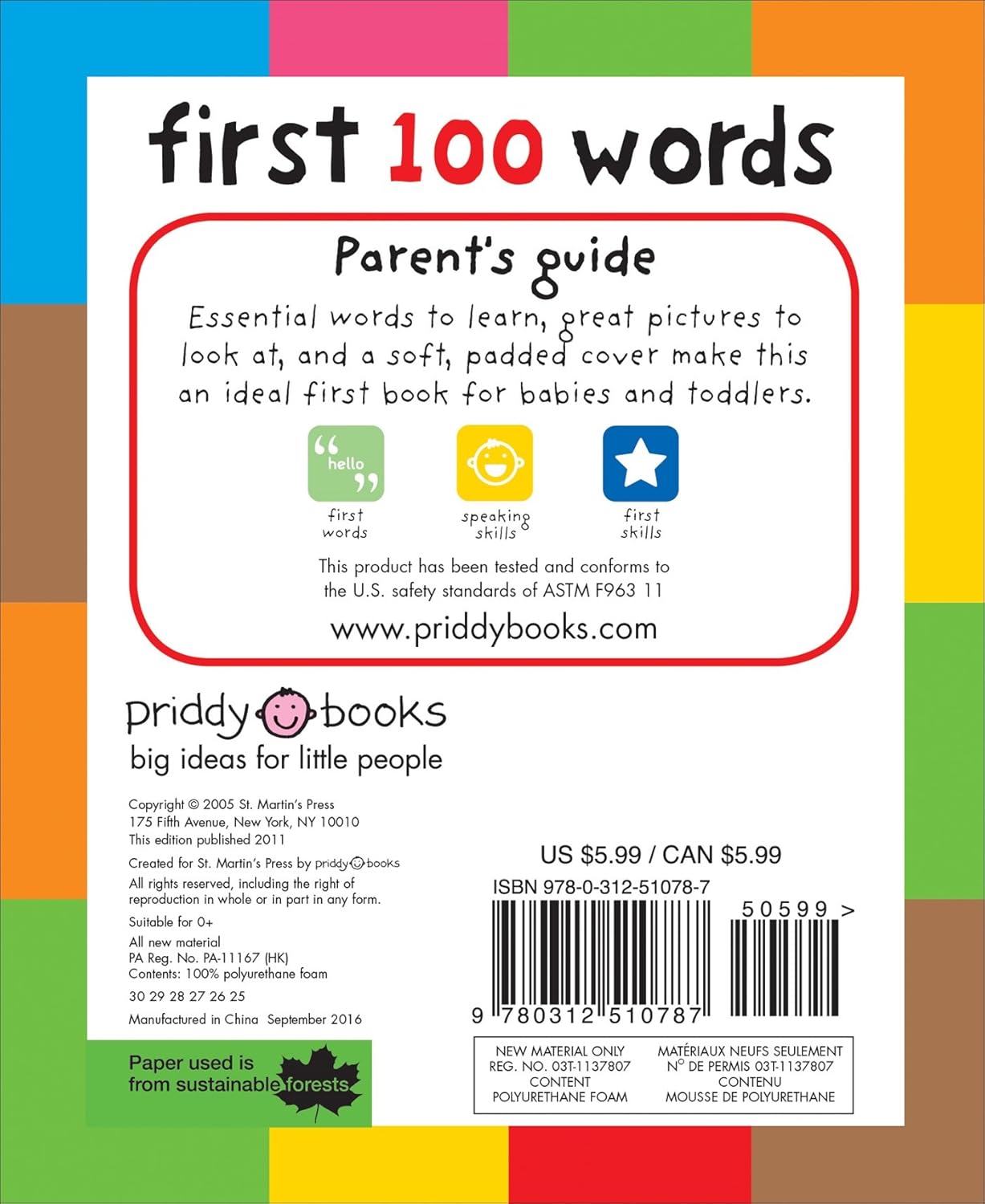 First 100 Words: A padded board book