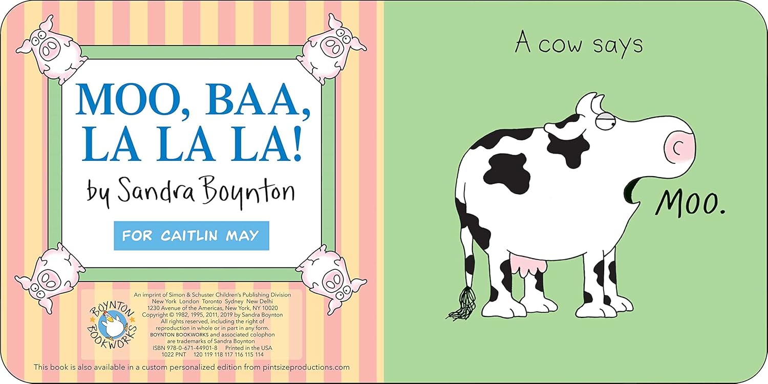 Alternative view of Moo, Baa, La La La!