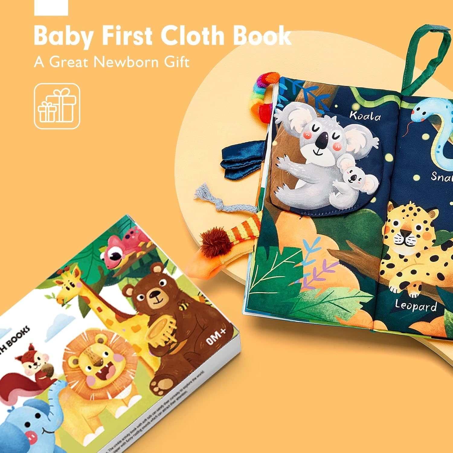 Alternative view of hahaland Baby Books 0-6 Months,Infant Tummy Time Toy Sensory Toys 6 to 12 Months Touch Feel Book Travel Toy Gifts for Boy Girl 0-3 Month Baby Shower Valentine Birthday Easter Basket Stuffers (Single)