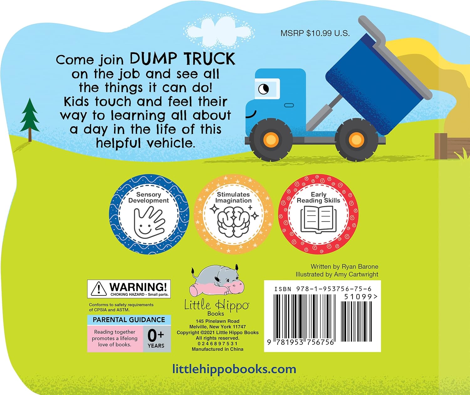 A Big Day for Dump Truck - Touch and Feel Board Book - Sensory Board Book