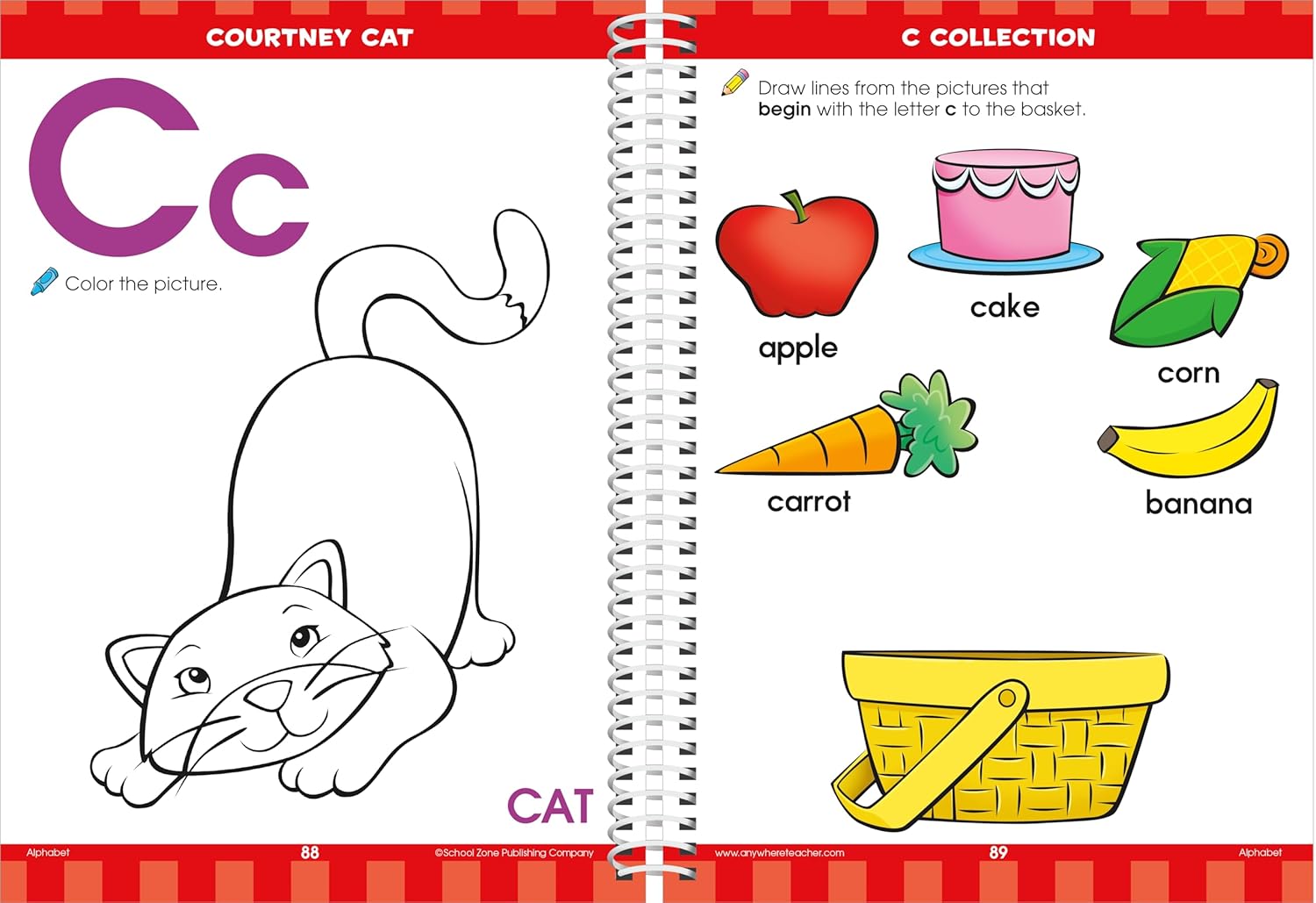Alternative view of School Zone Big Preschool Workbook: 320 Spiral-Bound Pages, Pre-K, Colors, Shapes, Numbers, Early Math, Alphabet, Pre-Writing, Phonics, Following Directions, Ages 3-5