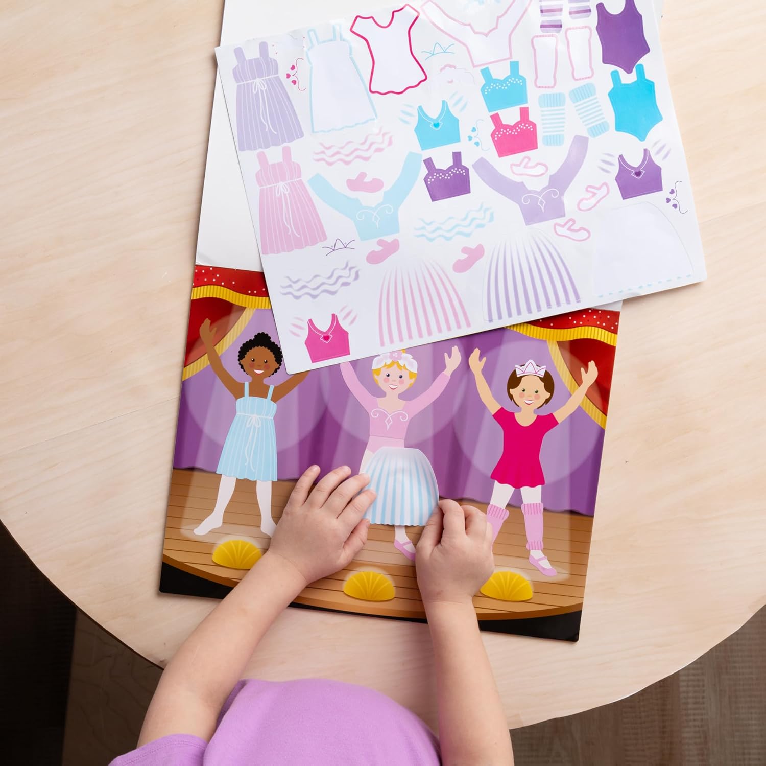 Alternative view of Melissa & Doug Reusable Sticker Pad: Dress-Up - 165+ Reusable Stickers - Removable Stickers, Kids Fashion Activities, Restickable Sticker Book for Kids Ages 3+