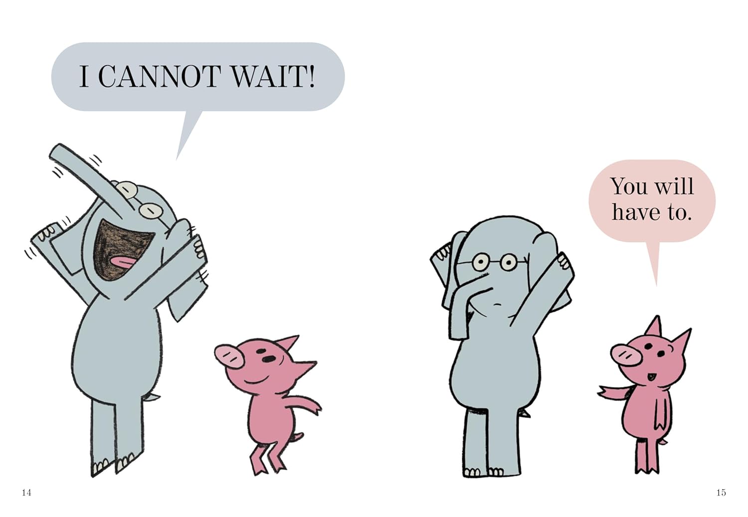Alternative view of Waiting Is Not Easy!-An Elephant and Piggie Book