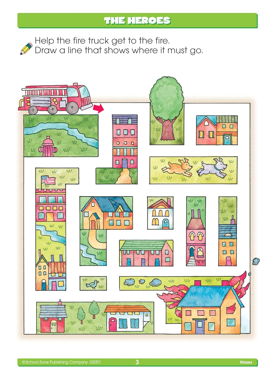 Alternative view of School Zone Mazes Workbook: 32 Pages, Preschool, Kindergarten, Maze Puzzles, Wide Paths, Colorful Pictures, Problem-Solving, Ages 3 to 5 (Get Ready! Book Series)