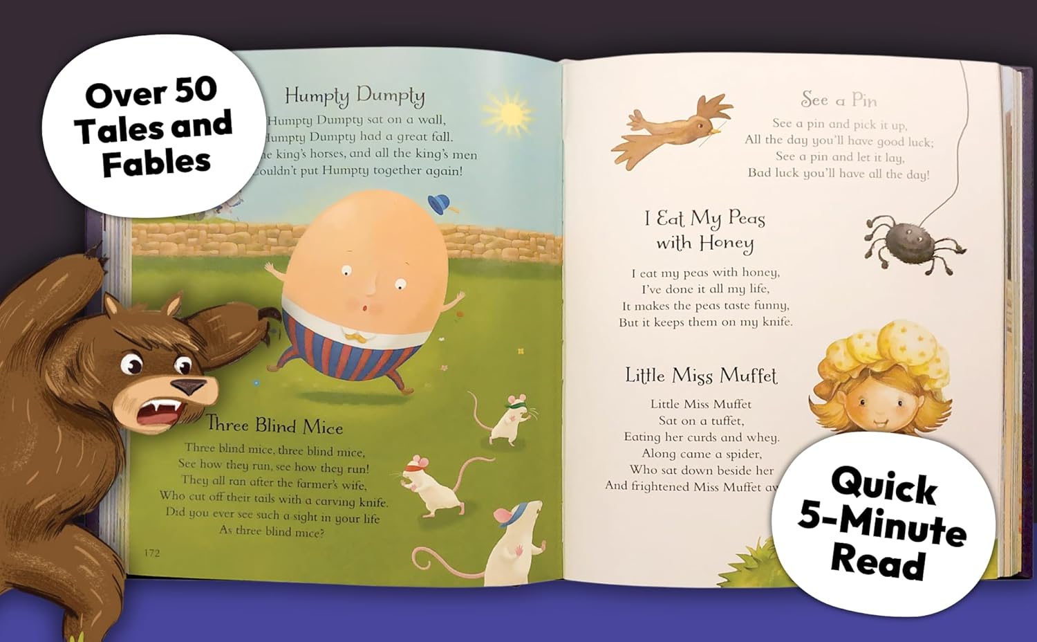 Alternative view of Five-Minute Stories - Over 50 Tales and Fables: Short Nursery Rhymes, Fairy Tales, and Bedtime Collections for Children