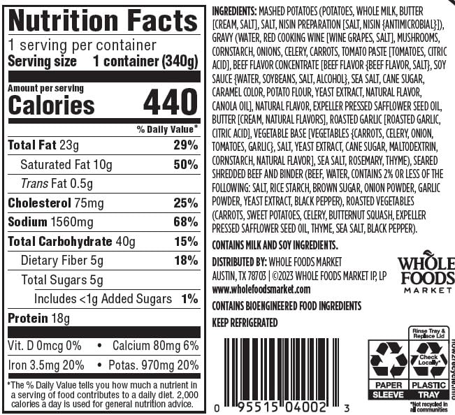 Whole Foods Market, Meal Beef Pot Roast, 12 Ounce