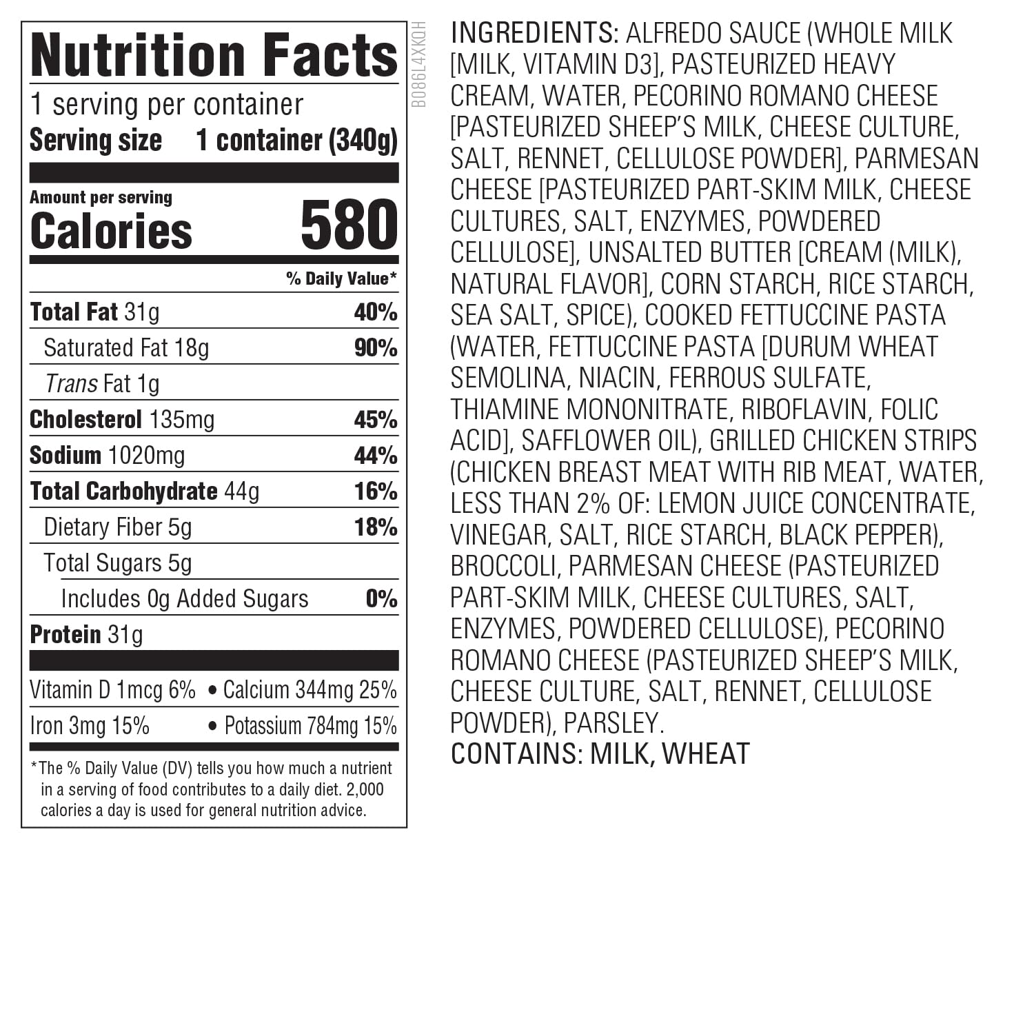 Whole Foods Market, Chicken Fettuccine Alfredo, 12 Ounce