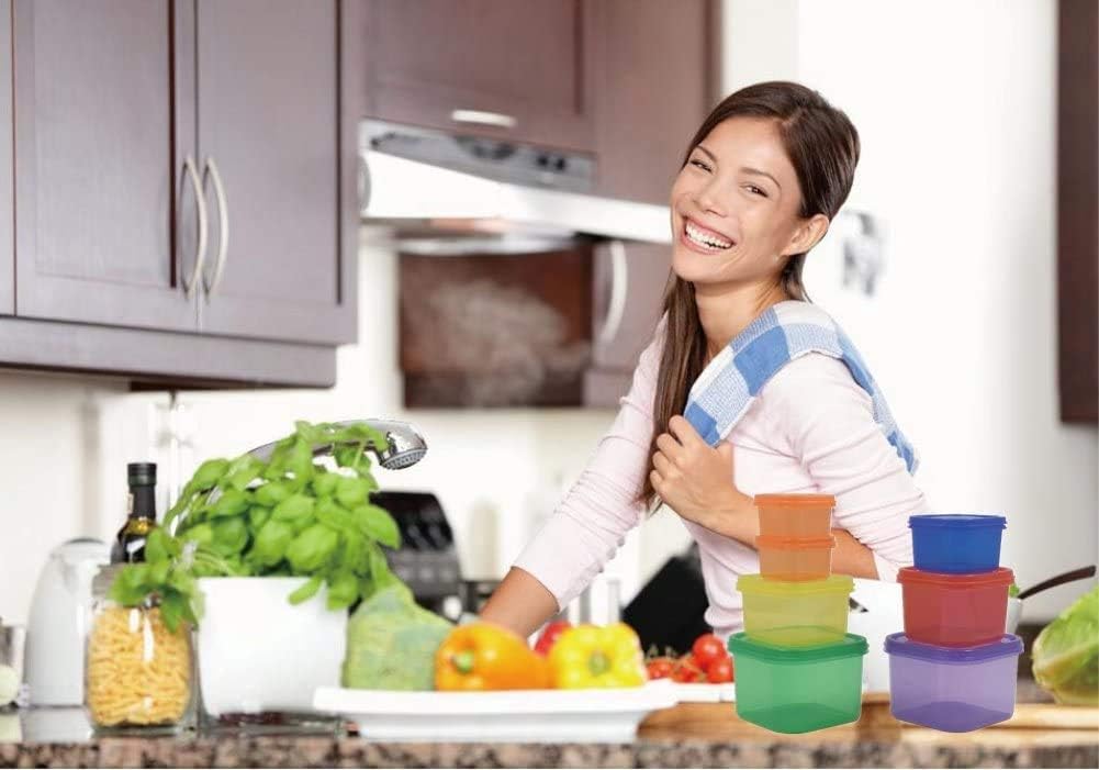 Prefer Green 7 PCS Portion Control Containers Kit (with COMPLETE GUIDE, 21 DAY DAILY TRACKER, 21 DAY MEAL PLANNER, RECIPES PDF),Label-Coded,Multi-Color-Coded System,Perfect Size for Lose Weight