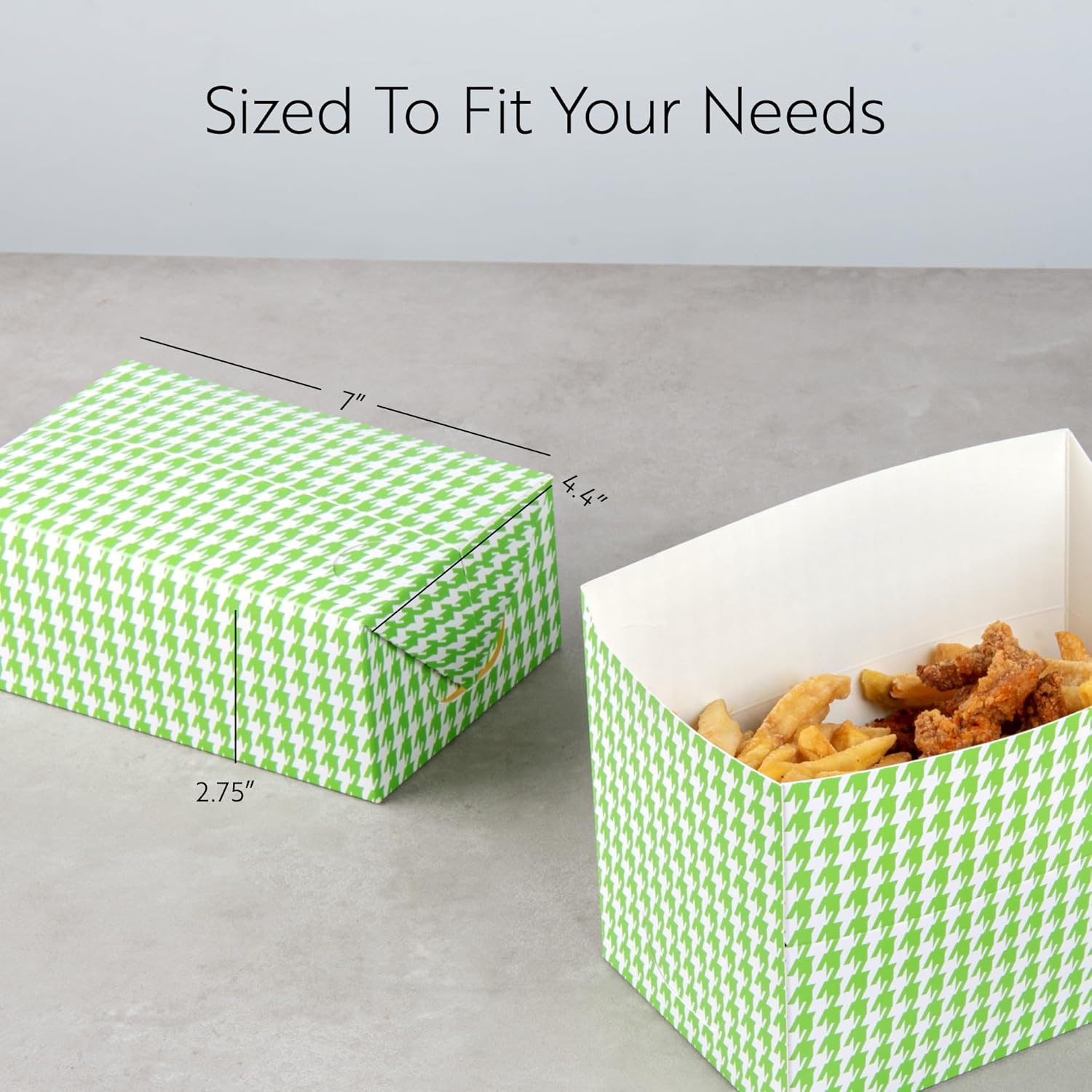 Restaurantware Disposable Take Out Box 100 Count 47 Ounce Greaseproof Lunch Box Recyclable Meal Container Durable Paper Spill-Resistant Food Box Rectangular Green