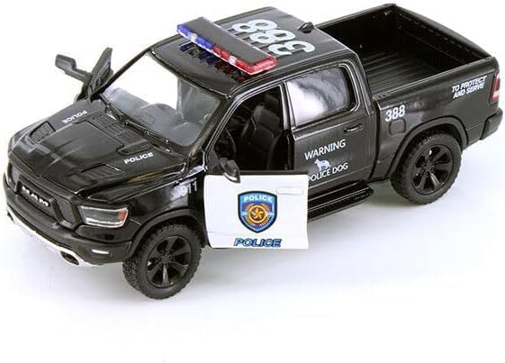 KiNSMART - 2019 Dodge Ram 1500 Pickup 1:46 O Scale 5" Die Cast Metal Model Toy Truck Police Edition