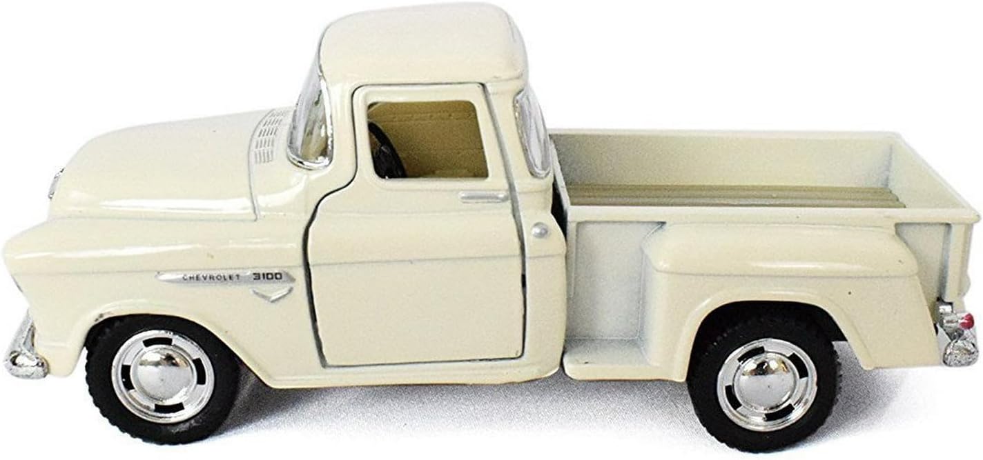 KiNSMART 1955 Chevrolet Stepside Pickup Truck 5 Inch 1:32 Scale Die Cast Metal Little Truck (-4Set)