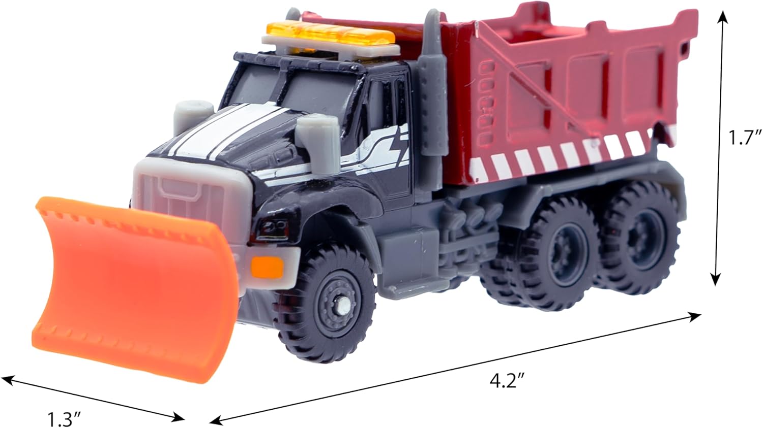 Mighty Fleet Diecast 3-Pack, Snow Shovel, Cherry Picker, and Ambulance, Durable 3” Diecast Vehicles for Kids Ages 3+