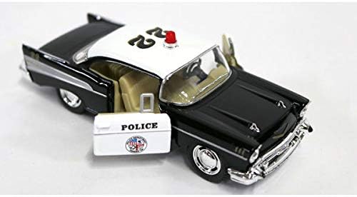 Alternative view of KiNSMART 1957 Chevy Bel Air Coupe 1:40 Scale 5" Die Cast Metal Classic Toy Car (Rescue Police)